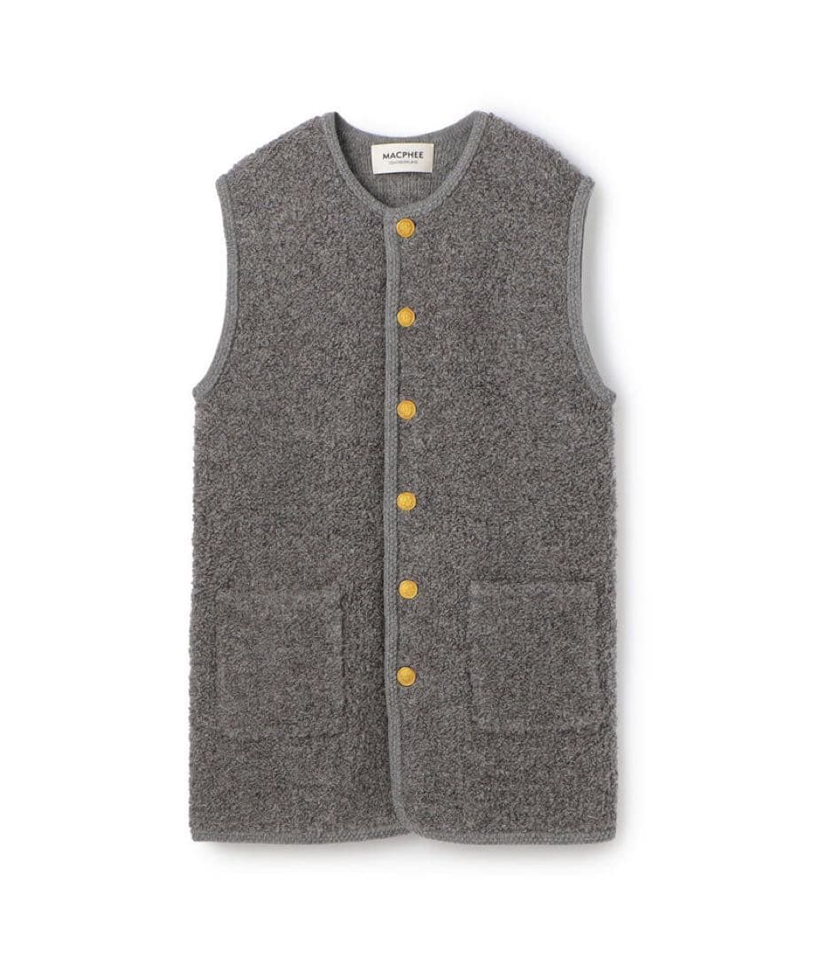 【28600円】試着のみ 今期トゥモローランドMACPHEEムートンロングジレ