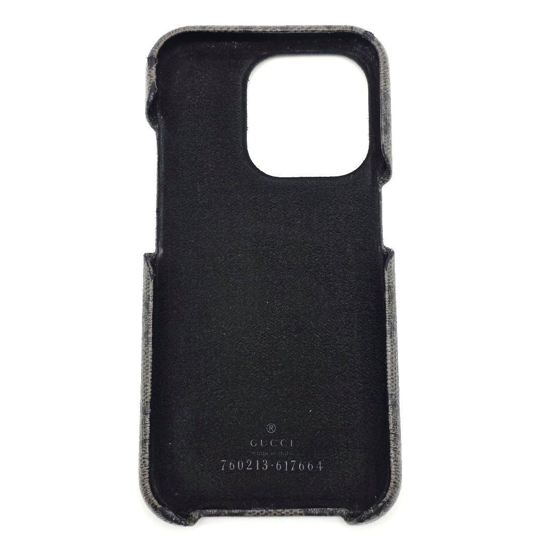 ✨箱付き✨GUCCI iphone15pro ケース GGスプリーム グレー