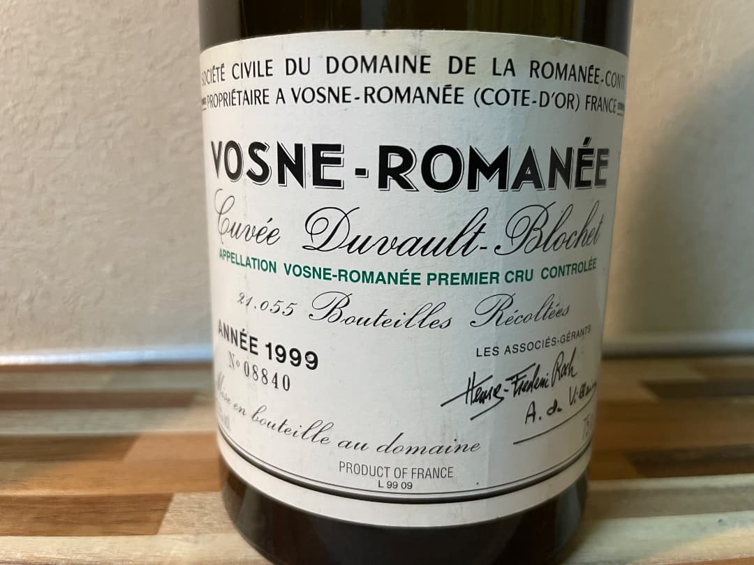 ワイン DRC VOSNE-ROMANEE Duvault-Blochet 2000