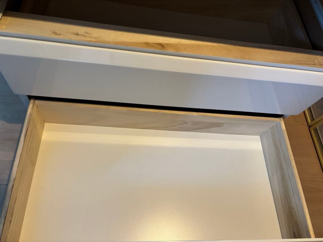 幅80 ハイチェスト　ホワイト　6段