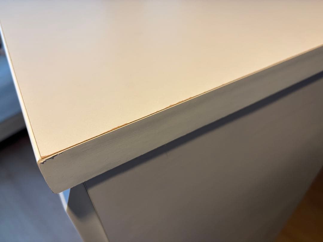 幅80 ハイチェスト　ホワイト　6段