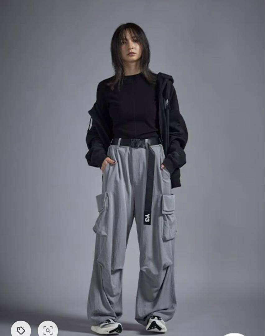 Y-3 ワイスリー　ウォッシュドツイルパンツ / カーゴパンツ　S