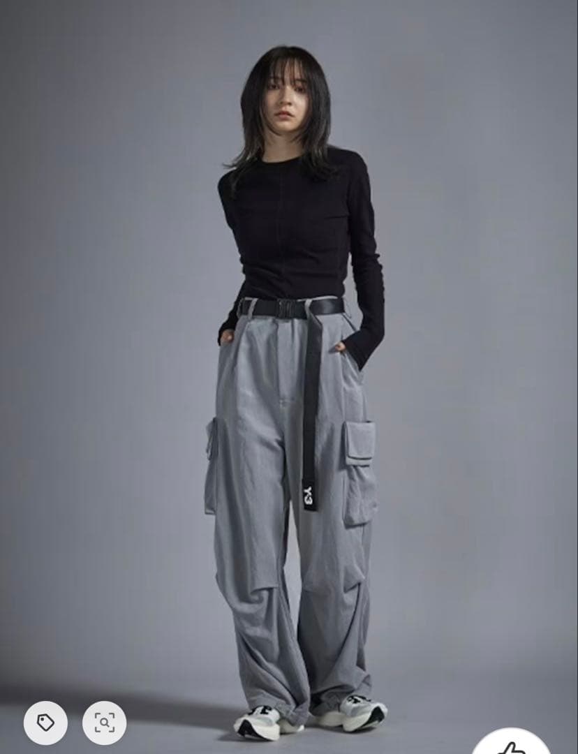 Y-3 ワイスリー　ウォッシュドツイルパンツ / カーゴパンツ　S