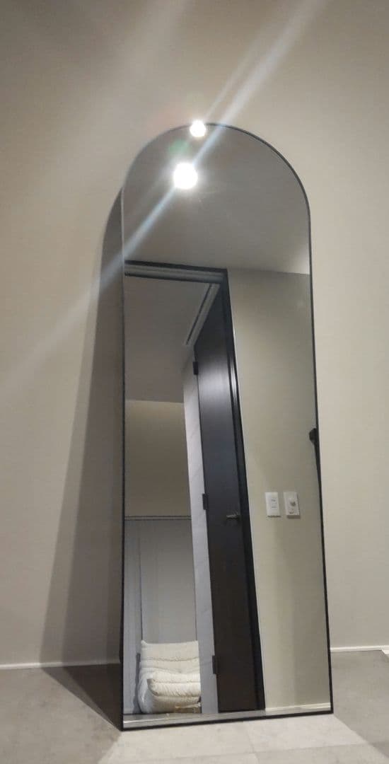 全身鏡　姿見　アーチ型　 黒色 ブラック　180✕60cm　購入価格16990円