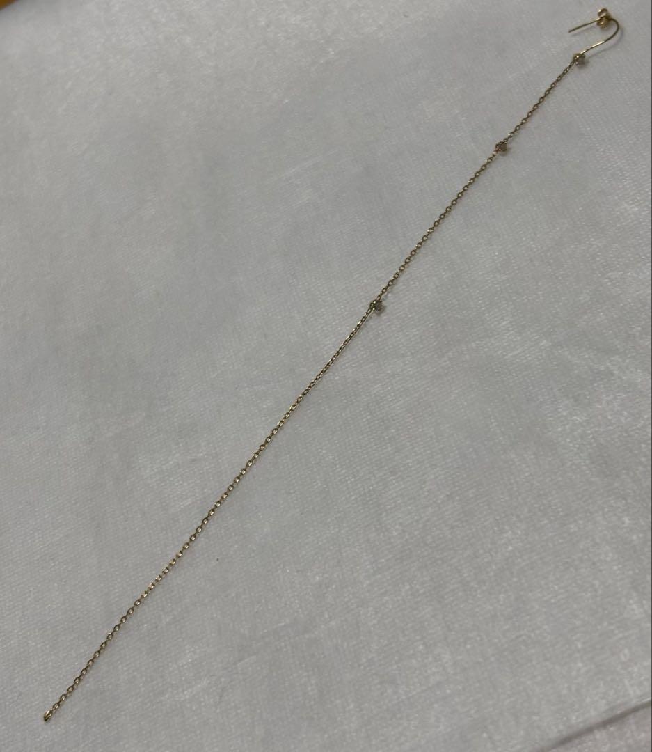 Sweet Pea K18 ダイヤモンド ロング チェーンピアス 片耳用