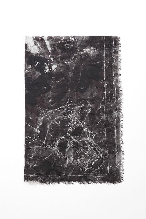 レア物　バーニーズニューヨーク限定　アレキサンダーマックイーン　シルク混ストール