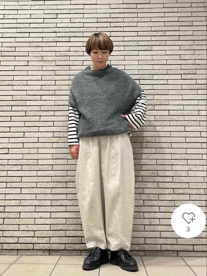 かぐれ　アルパカルーズベスト ダークグレー サイズFree