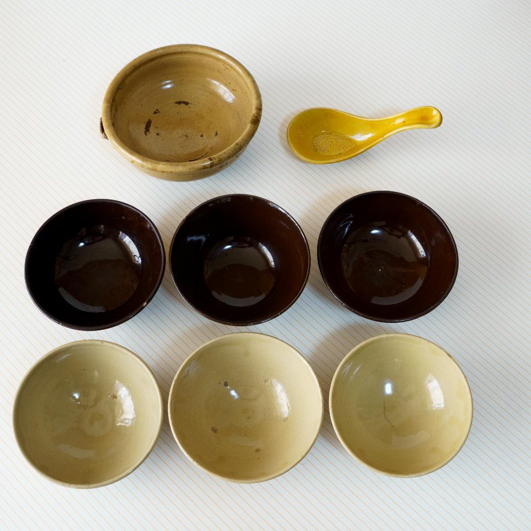 江戸～明治　飯碗　汁椀　片口　蓮華　8点セット