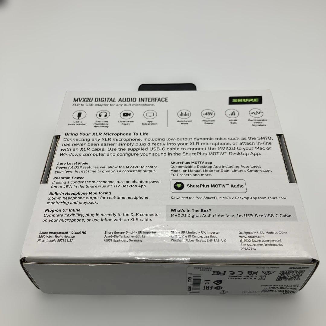 未開封　Shure MVX2U デジタルオーディオインターフェイス