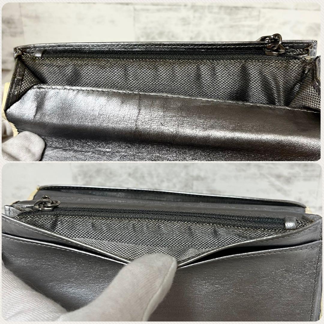 いちご様 CHANEL マドモアゼルライン ココマーク ステッチ 長財布 白