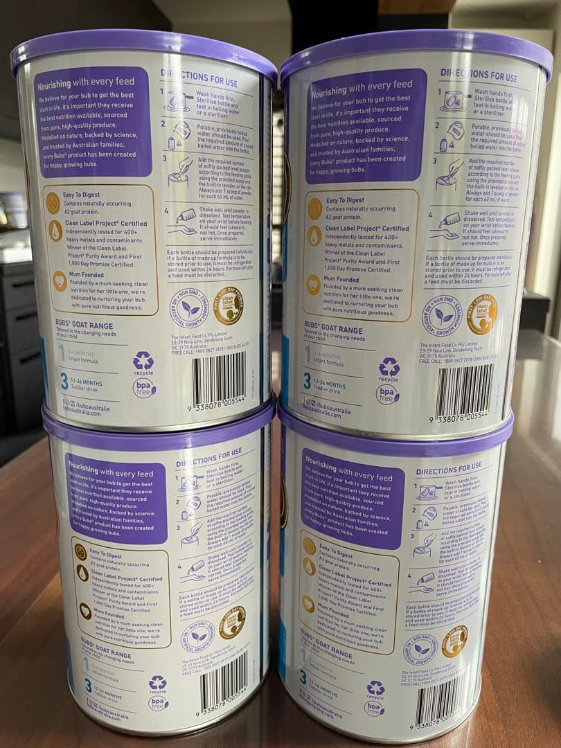 バブズヤギミルク２　6-12ヶ月800g✖️4缶　はなたちゃん様お取り置き分