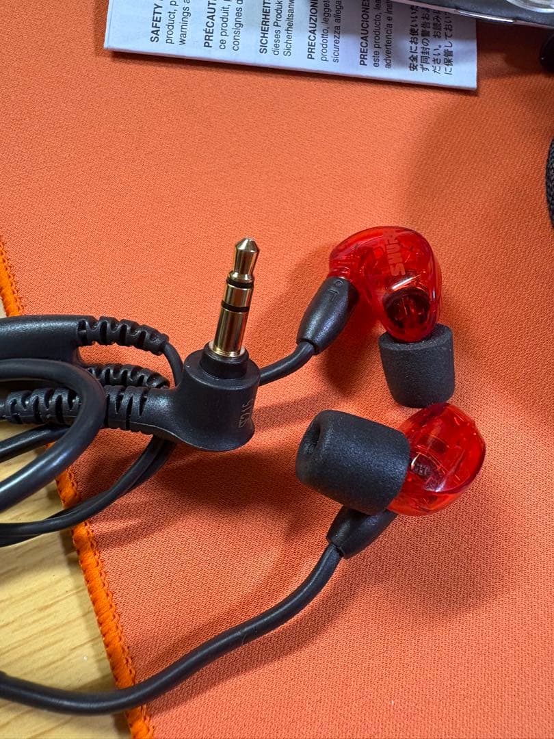 SHURE SE215 SPECIAL EDITION 赤色 有線イヤホン