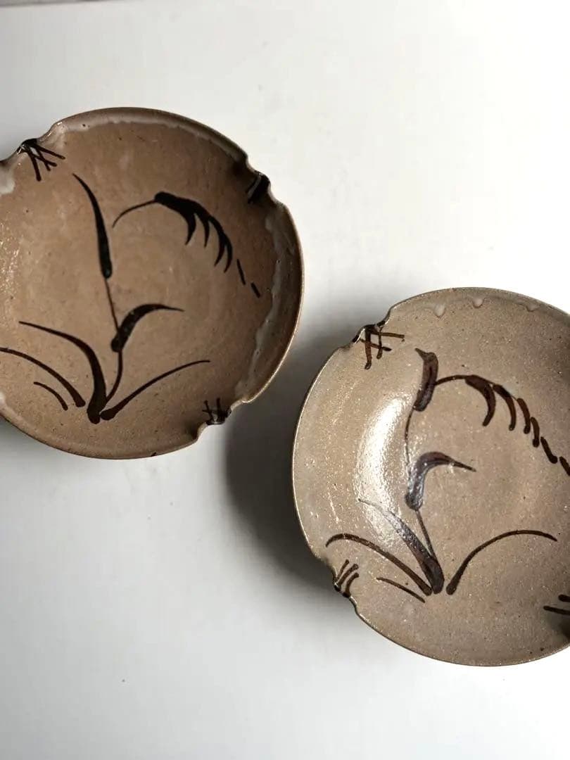 【Leela様リクエスト】393 田中佐次郎 山瀬窯 絵唐津菓子器 ・向付2点