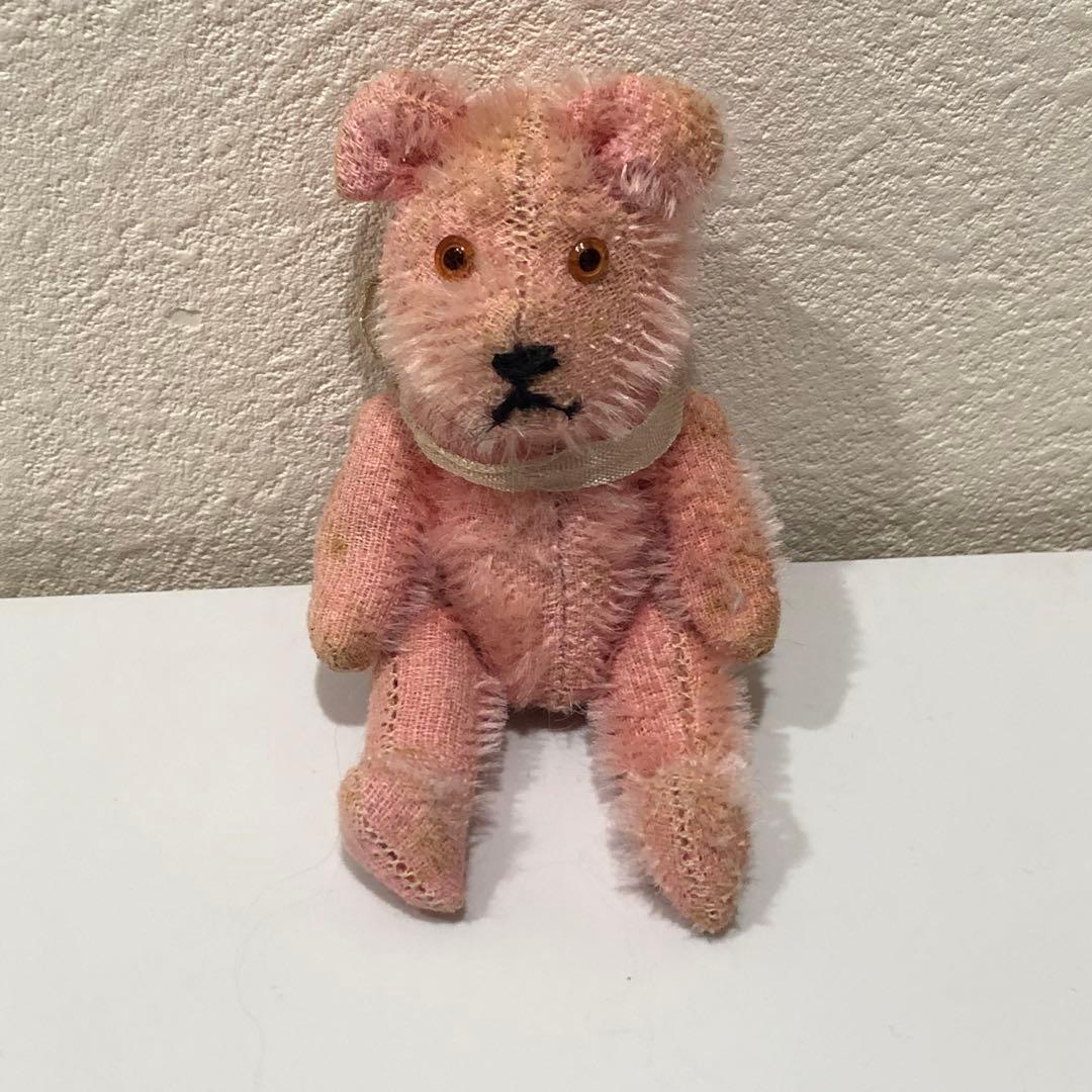 専用　ヴィンテージ ピンク テディベア 約15cm