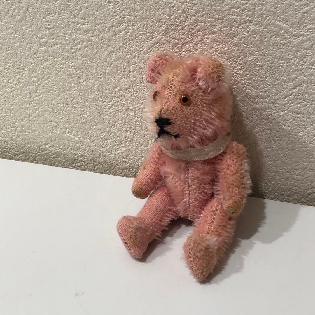 専用　ヴィンテージ ピンク テディベア 約15cm