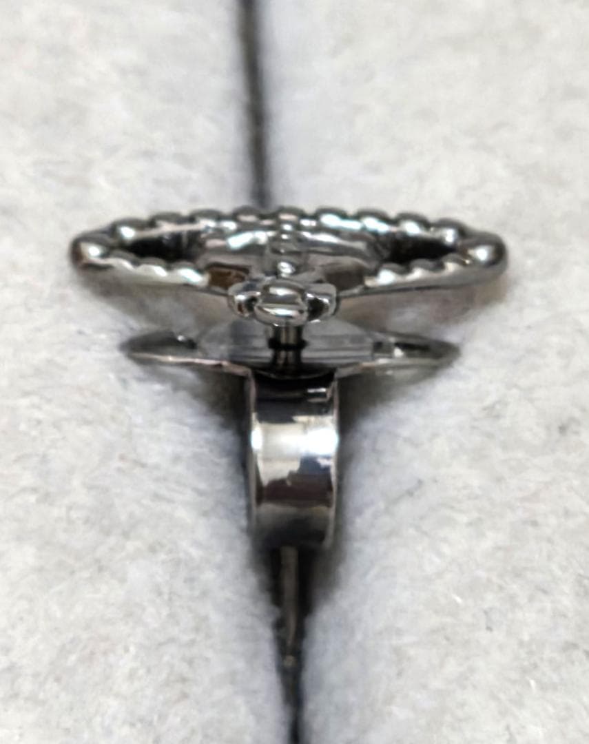 ヴィヴィアンウエストウッド　ORB　ガンメタリック　ピアス　片耳用　42077