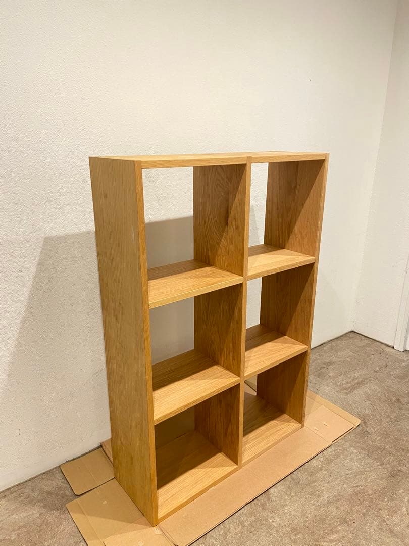 ⭐️超美品⭐️無印⭐️スタッキングシェルフ⭐️３段×２列・オーク材⭐️