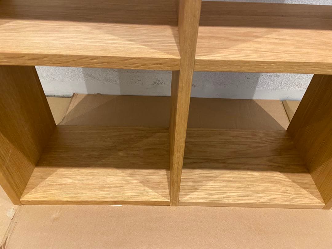 ⭐️超美品⭐️無印⭐️スタッキングシェルフ⭐️３段×２列・オーク材⭐️