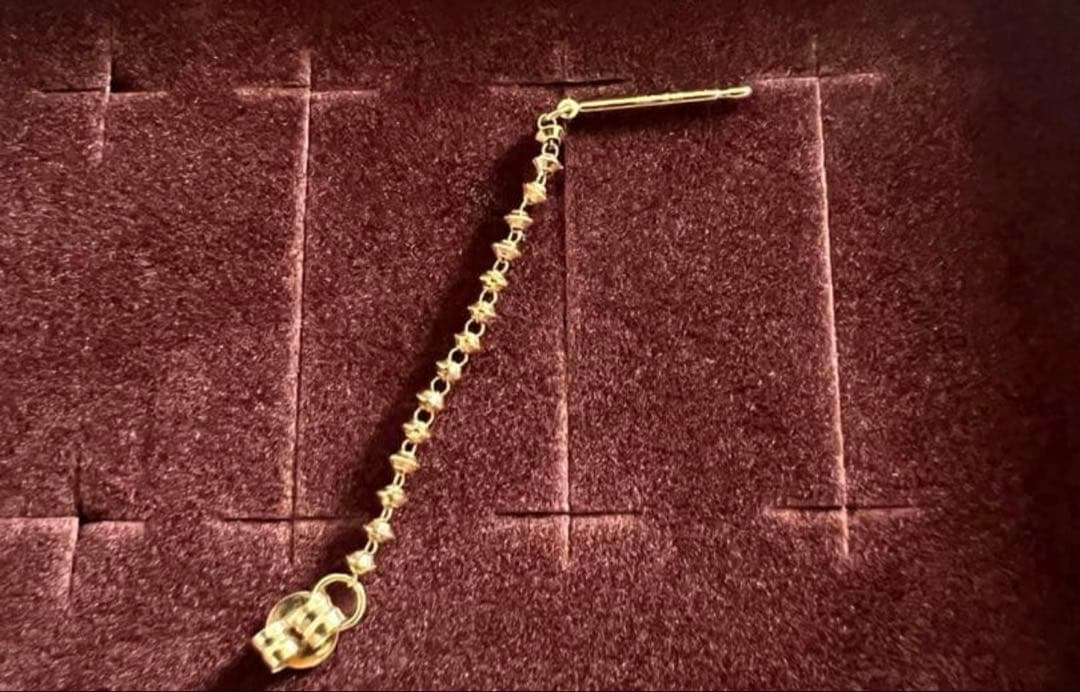 ete エテ グレイン フープ ピアス k18 片耳