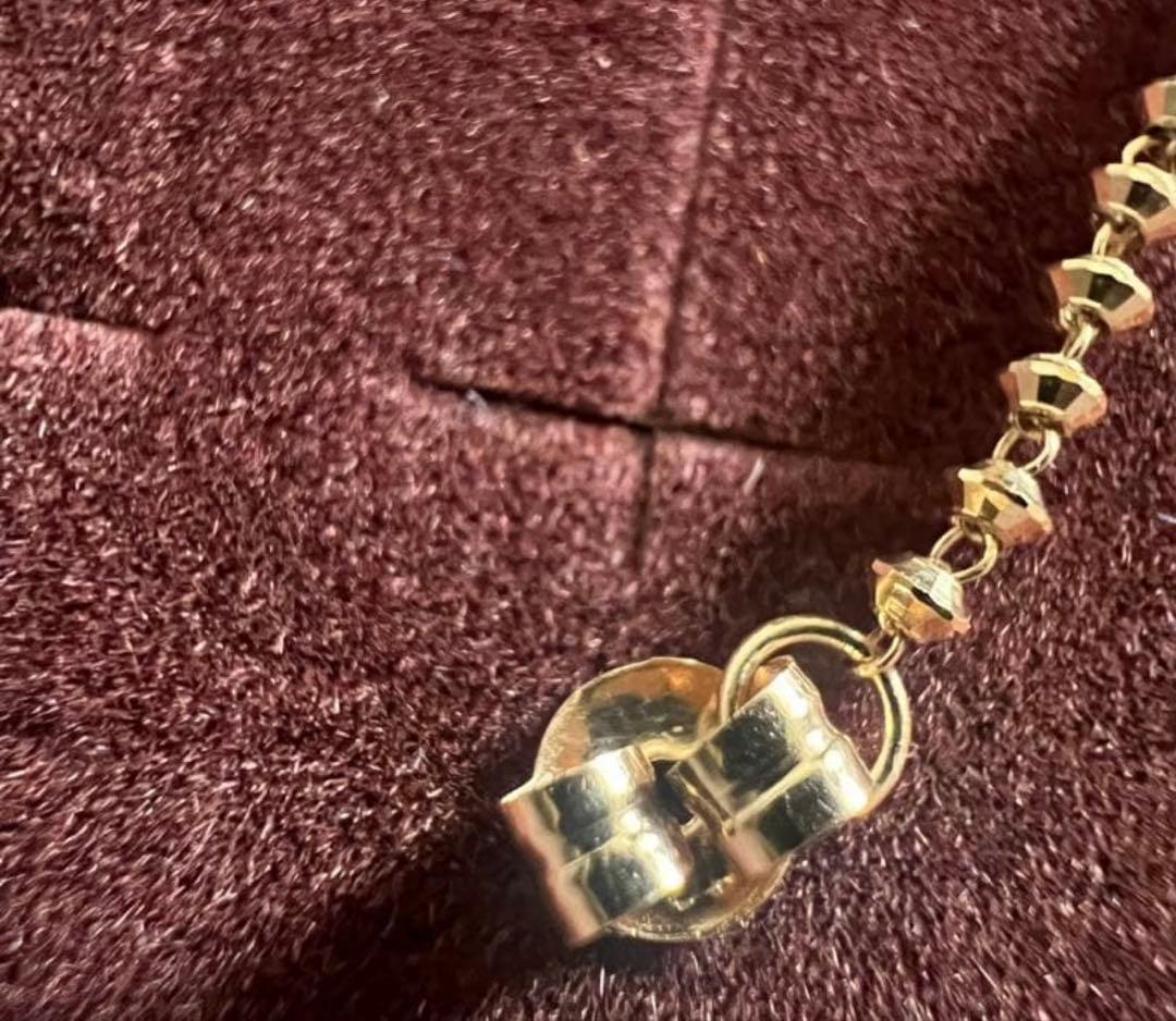 ete エテ グレイン フープ ピアス k18 片耳