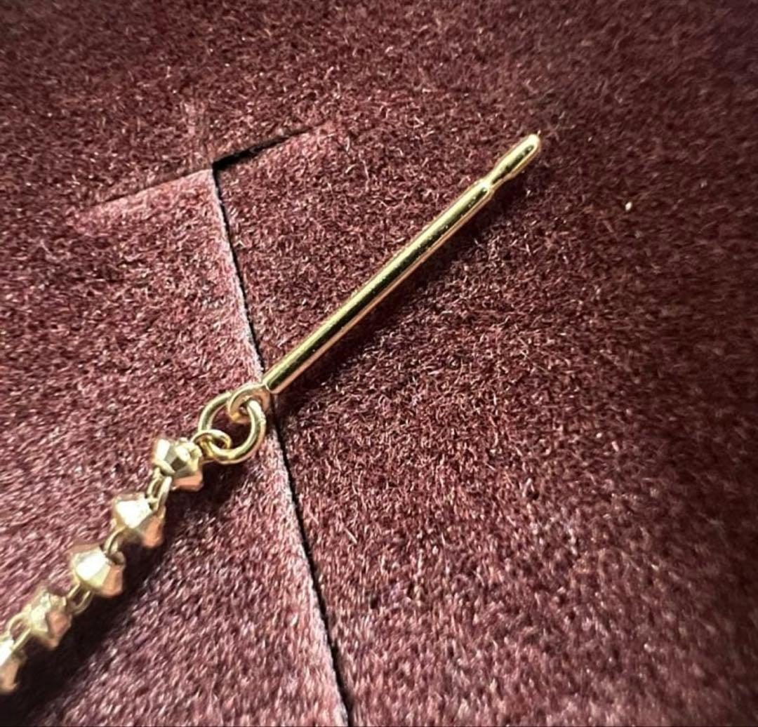 ete エテ グレイン フープ ピアス k18 片耳