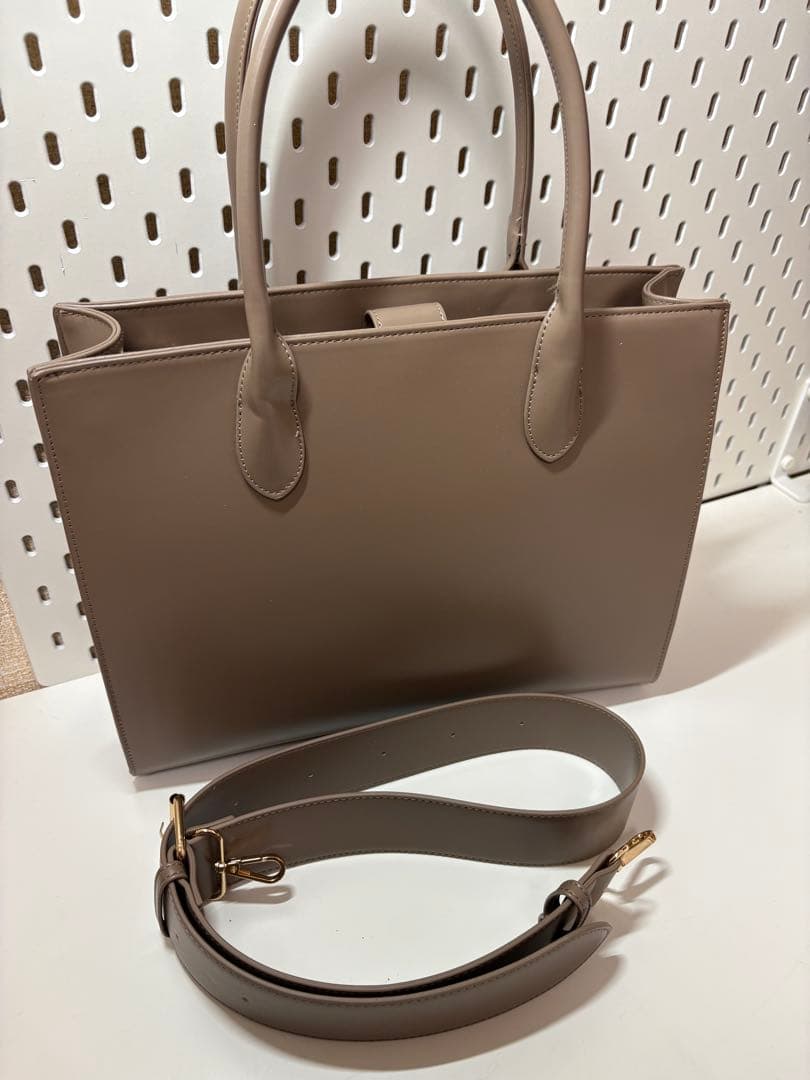 lieulien x nap エコレザー 2way スクエア バッグ モカ