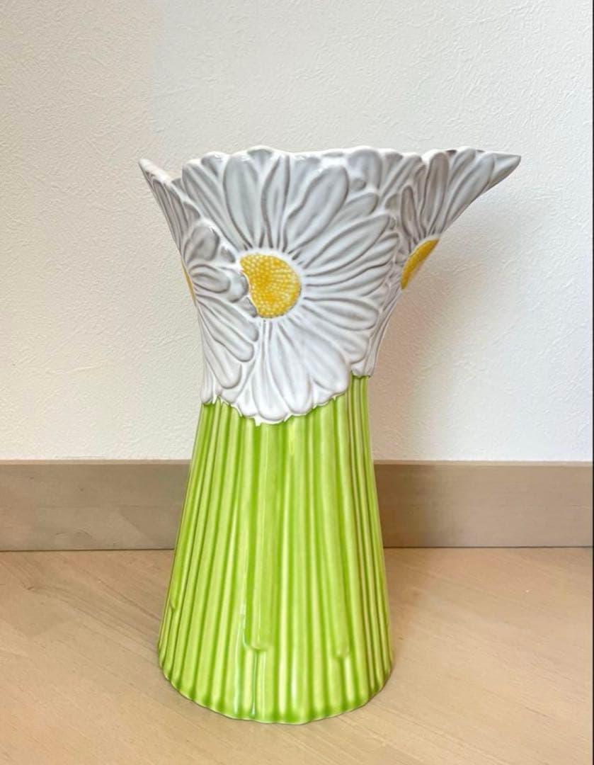 【希少】bordallo pinheiro ボルダロ　デイジー花瓶　ピッチャー