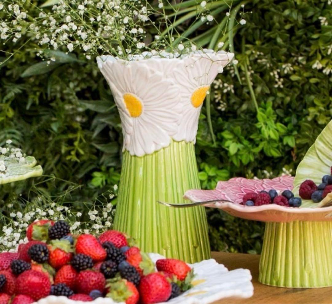 【希少】bordallo pinheiro ボルダロ　デイジー花瓶　ピッチャー