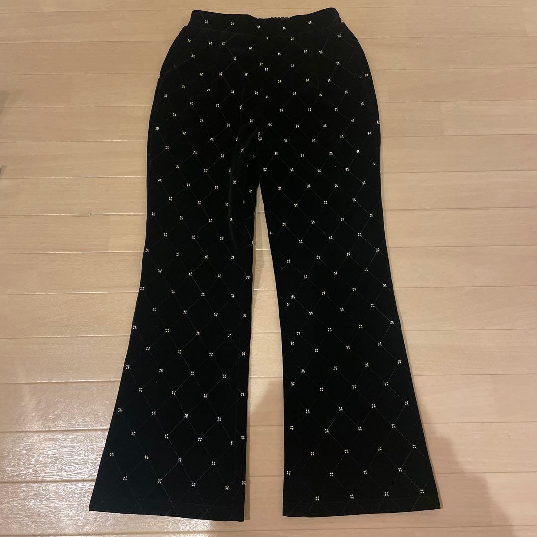 ※期間限定お値下げ中※ perna ベロアビジューパンツ　新品未使用　紙タグ付き