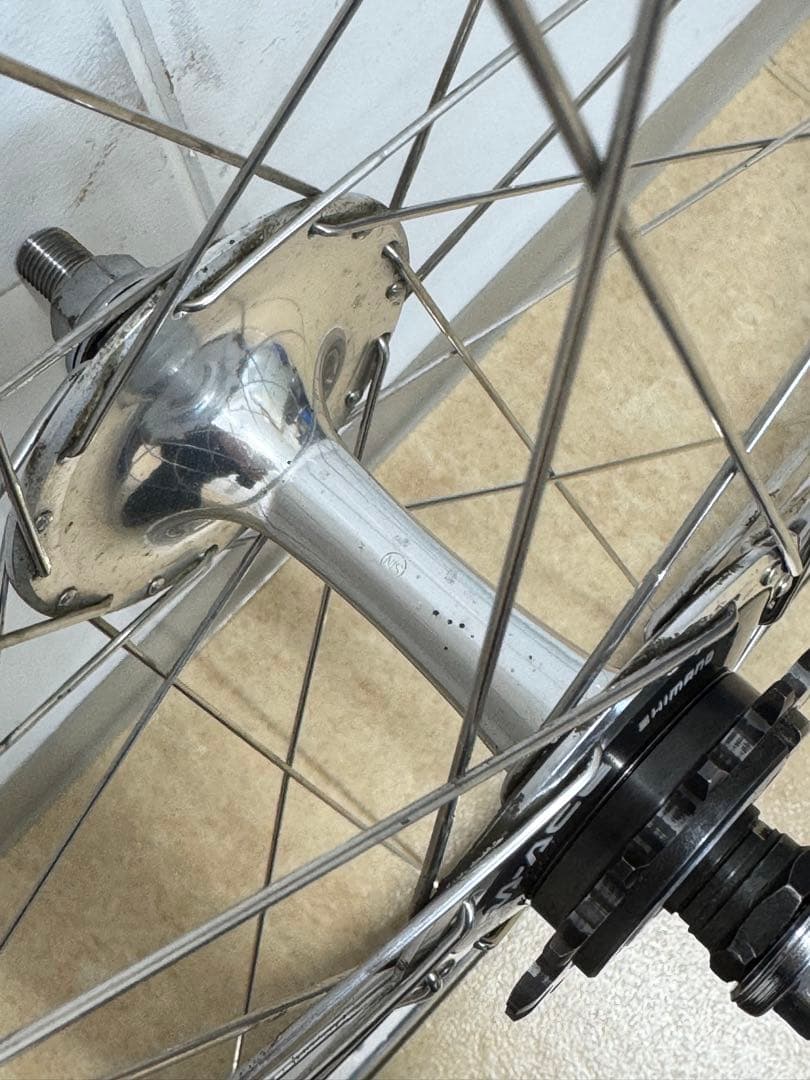 競輪 完組ホイール後輪 シマノDURA-ACEハブ・アラヤGOLDリム