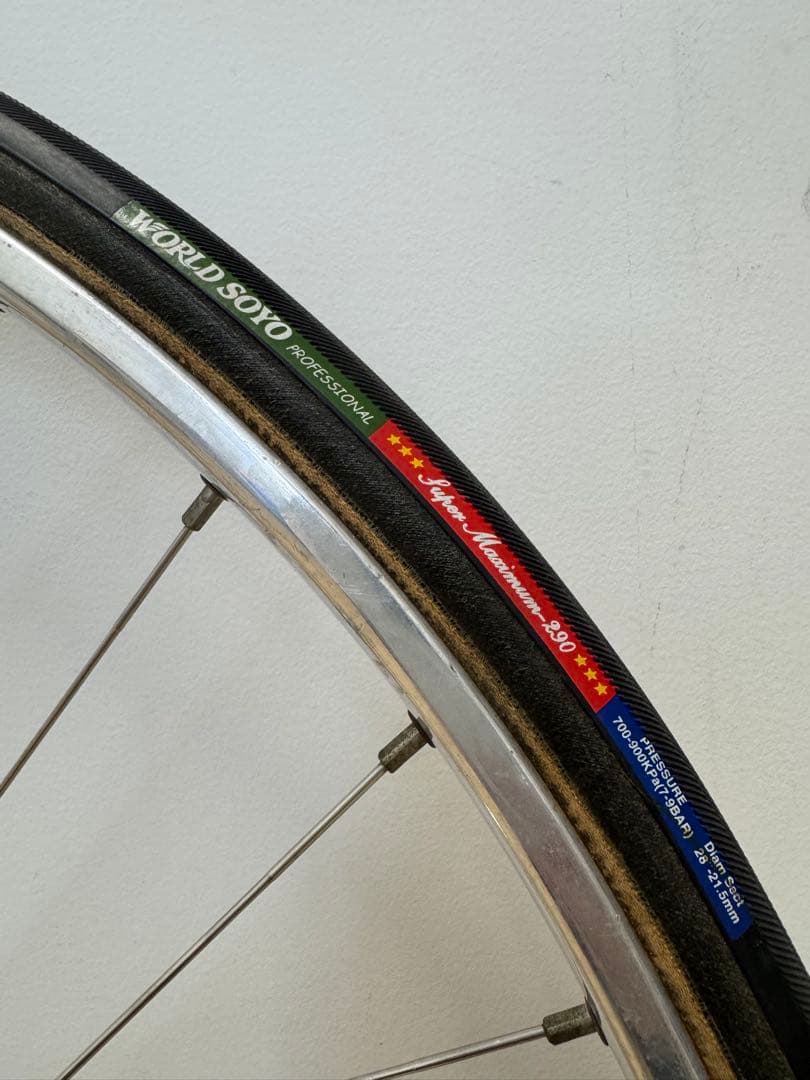 競輪 完組ホイール後輪 シマノDURA-ACEハブ・アラヤGOLDリム