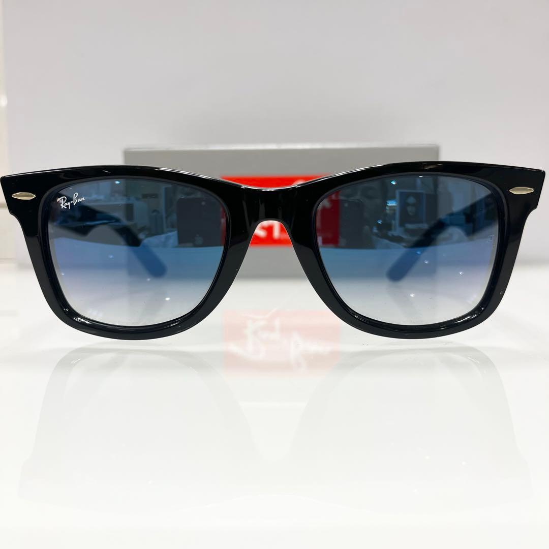 安心！正規RayBanレイバン RB2140F901/3Fブラック×ブルーグラデ