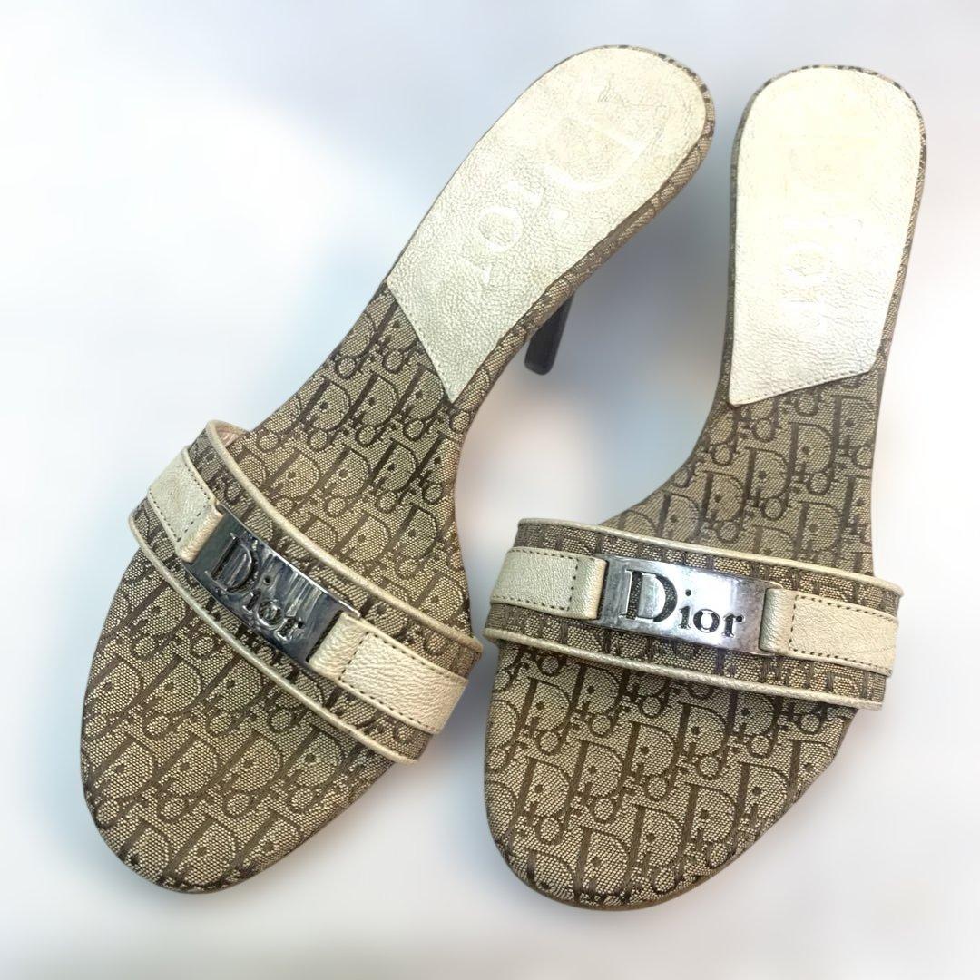 Dior ロゴ　サンダル　ヒール約7cm サイズ36