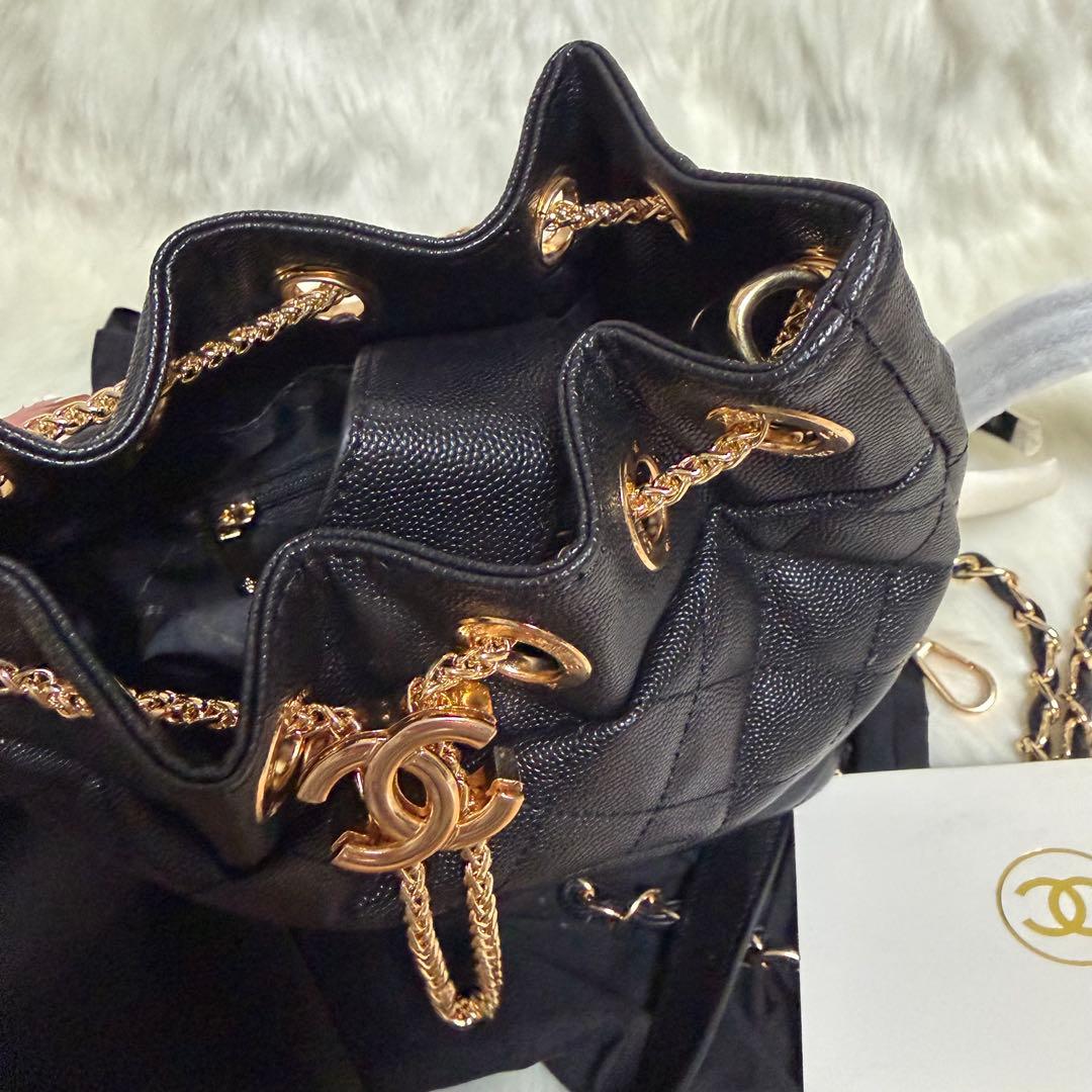 A*】様 CHANEL ノベルティ 非売品 巾着 バケツ型 ショルダーバッグ