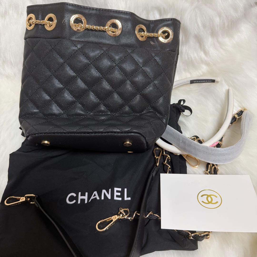A*】様 CHANEL ノベルティ 非売品 巾着 バケツ型 ショルダーバッグ
