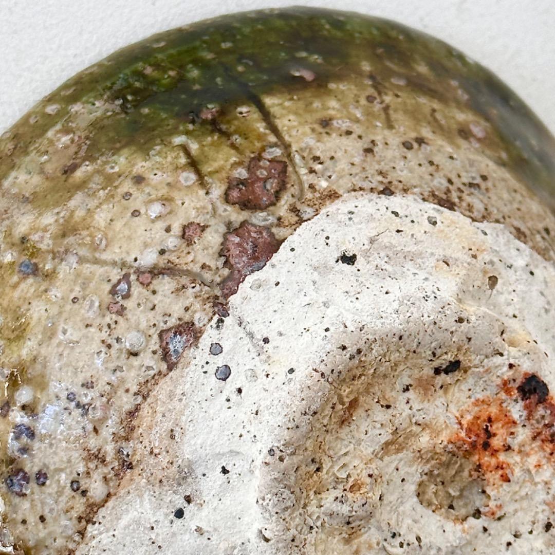 希少作★中島勝乃利『オリベ平茶盌』【師：鯉江良二】