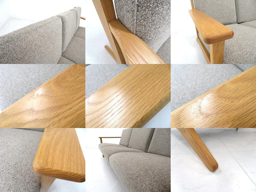 展示品　ウニコ　ヴィスカ　3人掛けソファ　オーク材　北欧　トリプルソファ