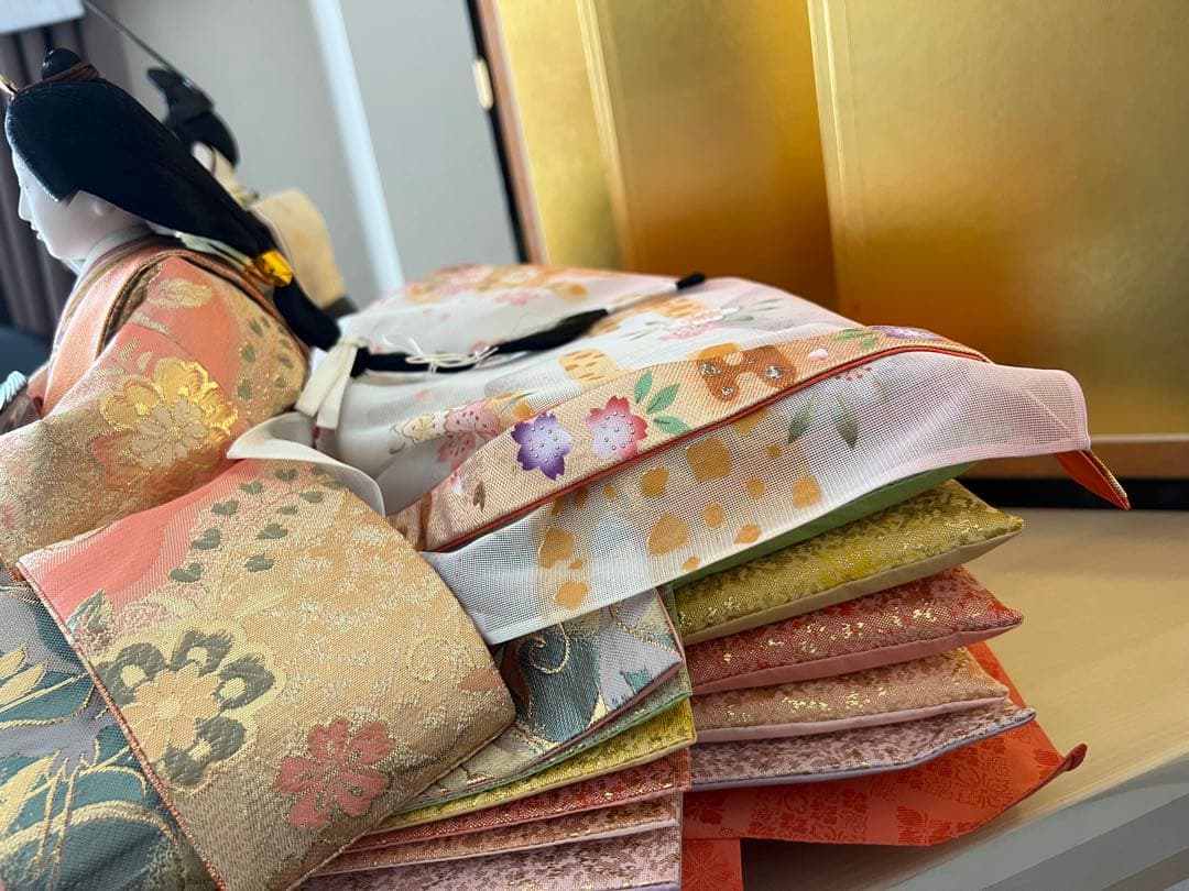 超豪華正絹★親王飾り★京人形　金沢金箔屏風