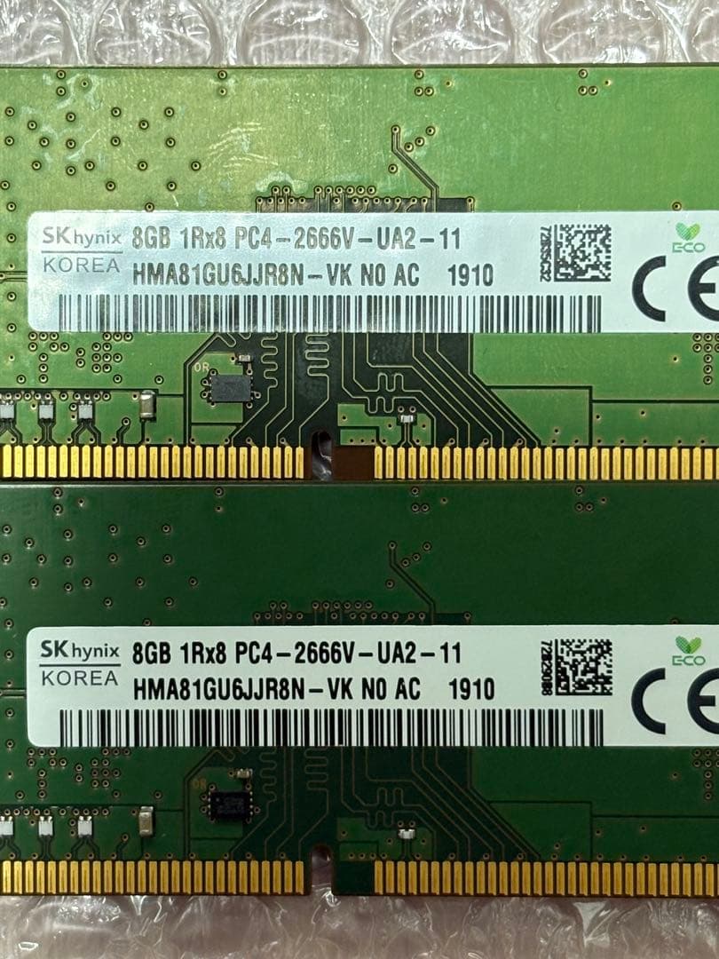 SK hynix 8GB DDR4 メモリ PC4-2666V 4枚 計32GB