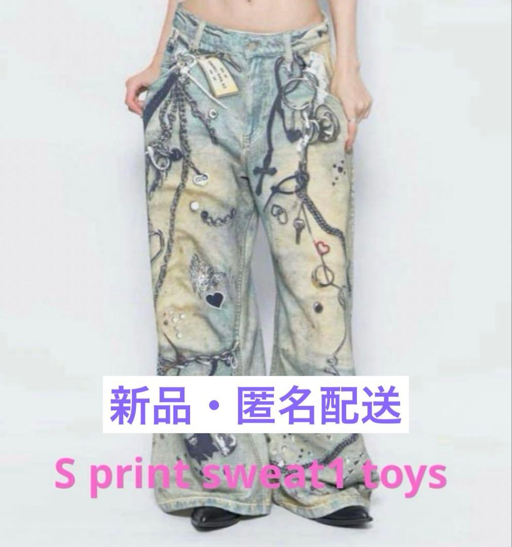 新品紙タグ付♡theredthread♡S print sweat1 toys
