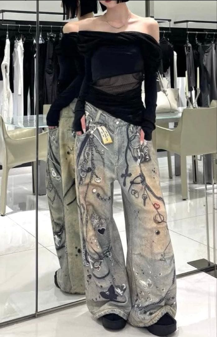 新品紙タグ付♡theredthread♡S print sweat1 toys