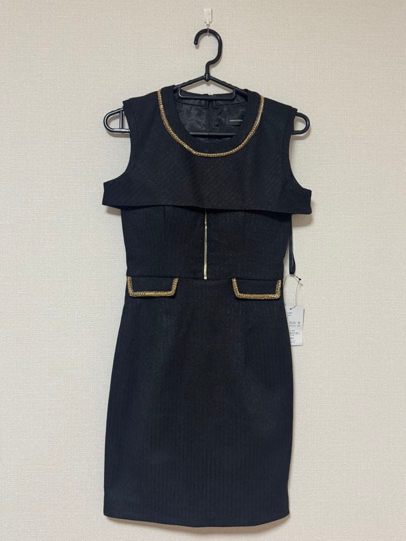 ROBE de FLEURS Glossy ジッパー ミニドレス