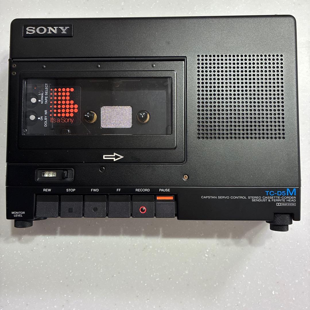 【美品】SONY ソニー ポータブル カセットレコーダー デンスケ TC-D5M
