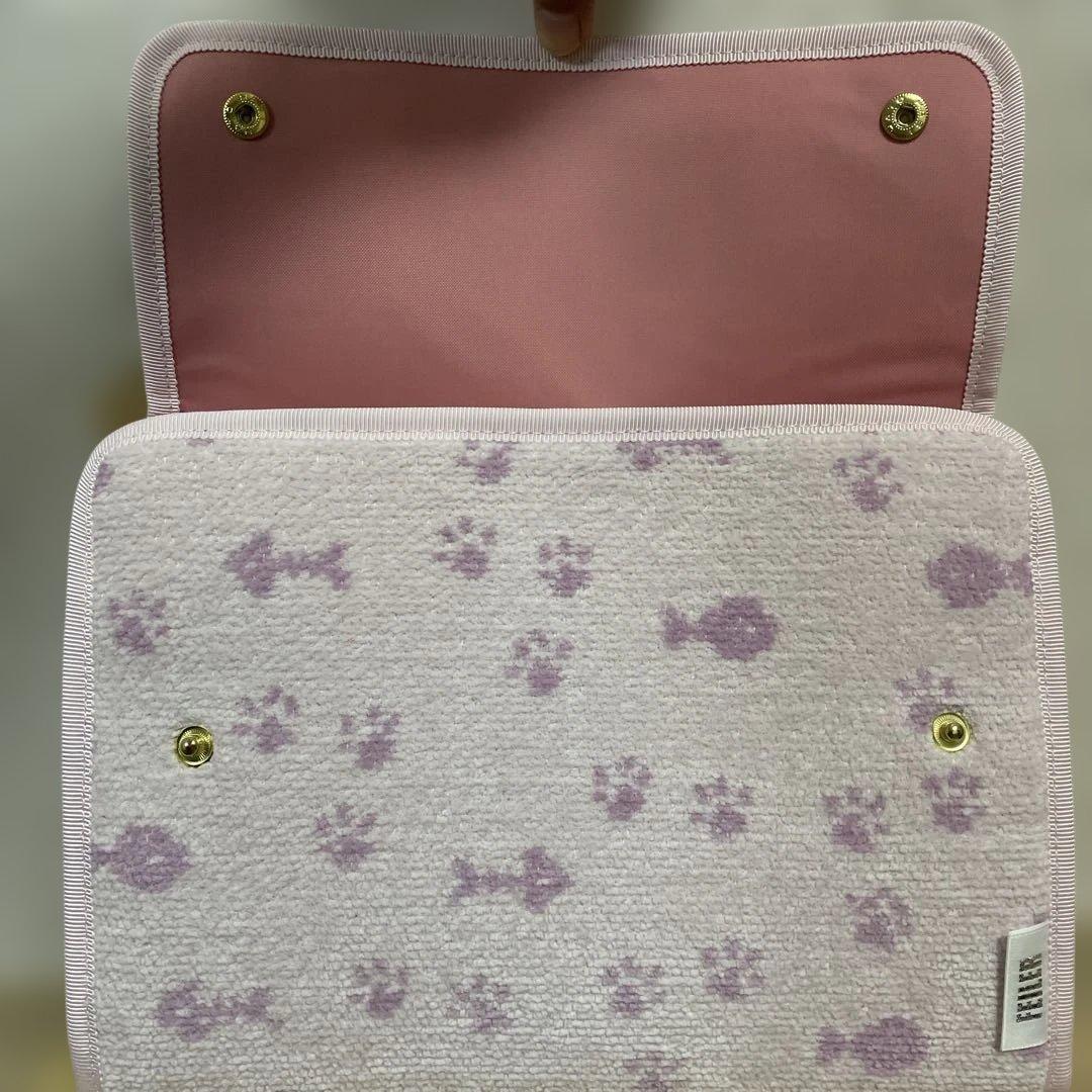 FEHER 猫刺繍 母子手帳ケース ピンク　マイキュートキトゥン マルチケース