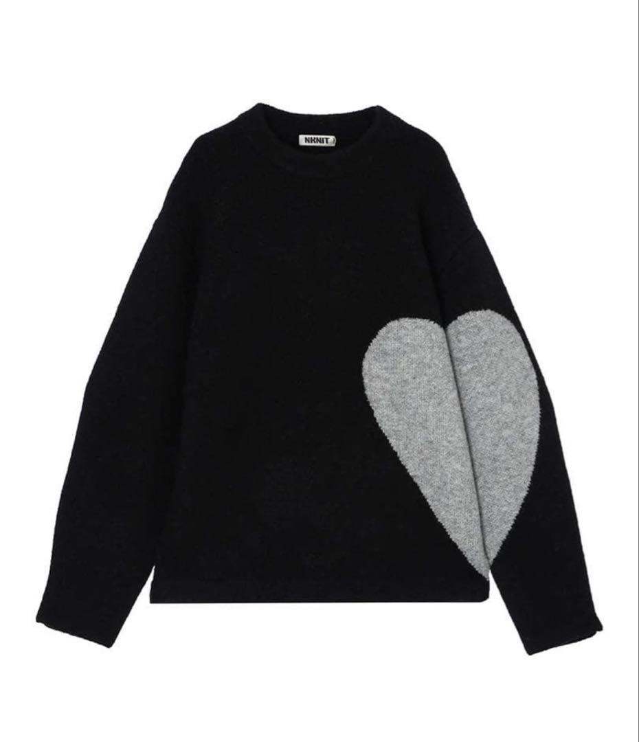 新品未使用★ NKNIT ンニット ハートパターンニット