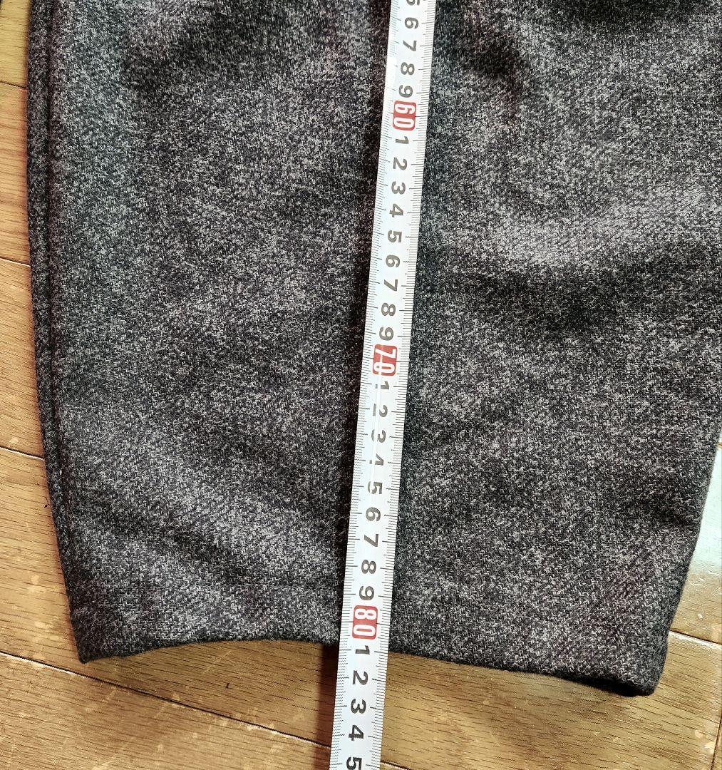 ビーグルバルーンパンツ　起毛コットンツイード　チャコールグレー