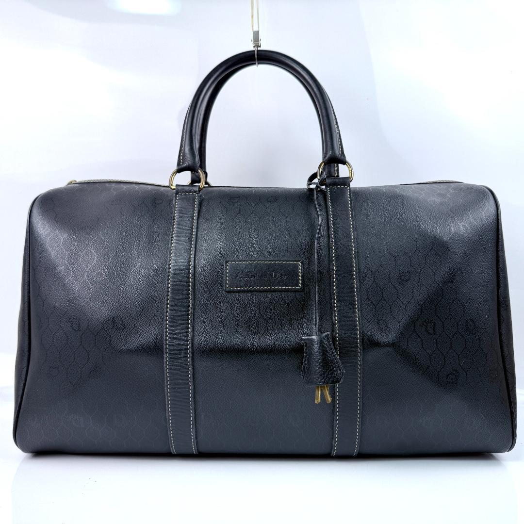 Suo 美品 ディオール ハニカム ボストンバッグ ハンドバッグ 黒