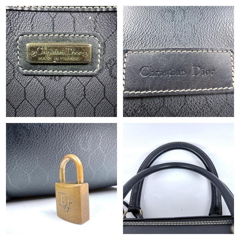 Suo 美品 ディオール ハニカム ボストンバッグ ハンドバッグ 黒