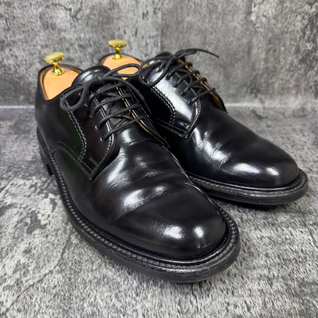 【美品】REGAL プレーントゥ ガラスレザー 2504 ブラック 24.5