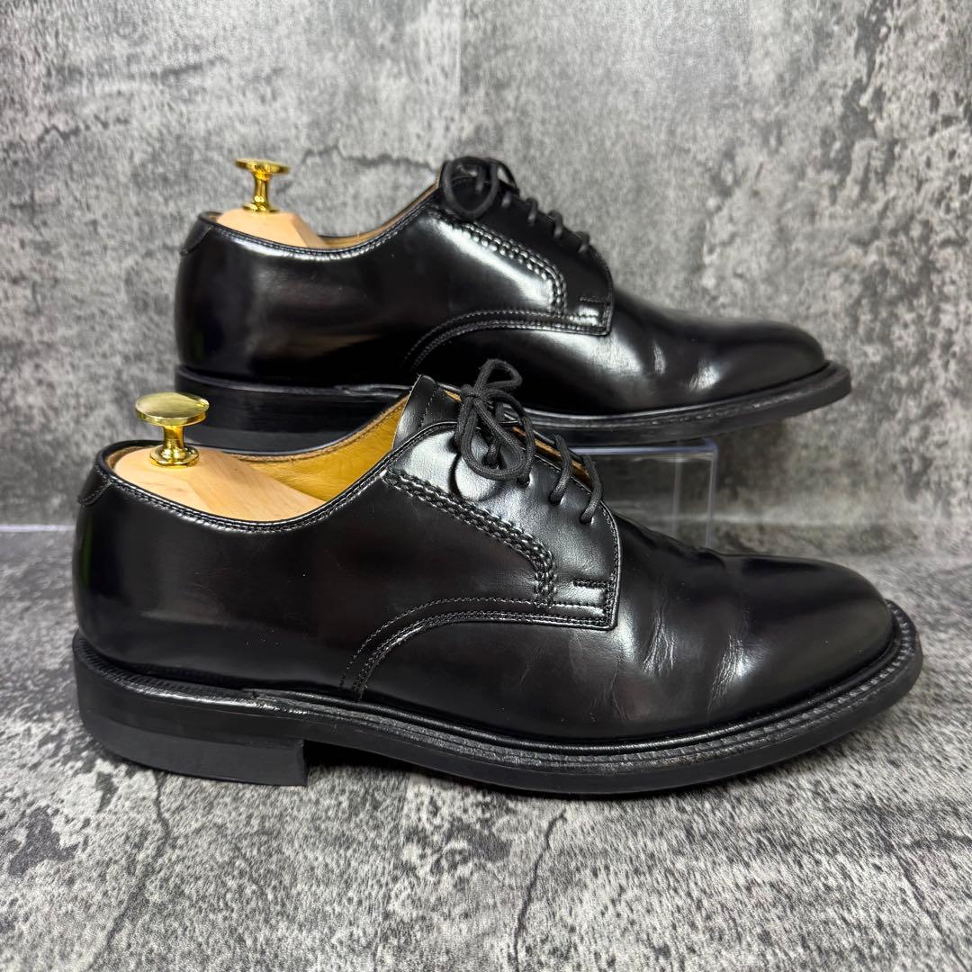 【美品】REGAL プレーントゥ ガラスレザー 2504 ブラック 24.5